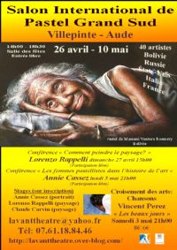 Salon International de Pastel Grand Sud. Du 26 avril au 10 mai 2014 à Villepinte. Aude.  14h30